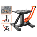 Dirt Bike Lift Stand, Motorcycle Jack Lift Stand 440 lbs Capacity and Hydraulic Lift Operation, Adjustable Height Hoist Table, for Dirt Pit Bike Repair, Maintenance, Dirt Bike Accessories