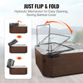 Hot Tub Cover Lift, Spa Cover Lift, Hydraulic, Width 175.26cm - 254.11cm Adjustable, Installed on Both Sides at the Top, Suitable for Various Sizes of Rectangular Bathtubs, Hot Tubs, Spa