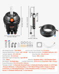 Hydraulic Steering Kit 90HP Marine Boat 1000psi Helm Pump 6m Hose