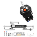 Hydraulic Steering Kit, 90 HP, Hydraulic Steering Helm Pump & Cylinder, with 6.9 MPa/1000 psi Max Working Pressure, Aluminum Alloy Housing, Check Valve, for Outboards Fishing Boats Sailboats
