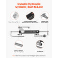 Hydraulic Steering Kit, 90 HP, Hydraulic Steering Helm Pump & Cylinder, with 6.9 MPa/1000 psi Max Working Pressure, Aluminum Alloy Housing, Check Valve, for Outboards Fishing Boats Sailboats