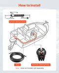 Hydraulic Steering Kit 90HP Outboard Boat Pump Cylinder 1000psi