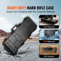 Rifle Case, Rifle Hard Case with 3 Layers Fully-protective Foams, 42 inch lockable Hard Gun Case with Wheels, IP67 Waterproof & Crushproof, for Two Rifles or Shotguns, Airsoft Gun