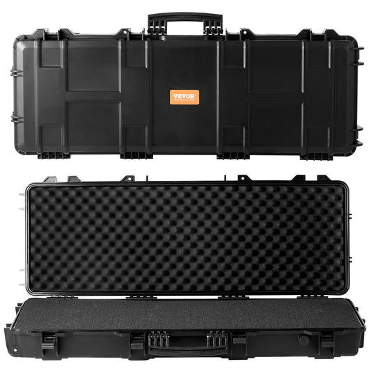 VEVOR Rifle Hard Case 42in Waterproof 2-Gun Lockable w/Wheels