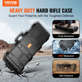 VEVOR Rifle Hard Case 42in Waterproof 2-Gun Lockable w/Wheels