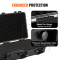 VEVOR Rifle Hard Case 42in Waterproof 2-Gun Lockable w/Wheels