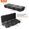 VEVOR Rifle Hard Case 42in Waterproof 2-Gun Lockable w/Wheels