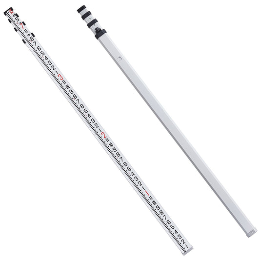 Aluminium 14ft Telescopic Measuring Rod 4 Section Survey Level Stick