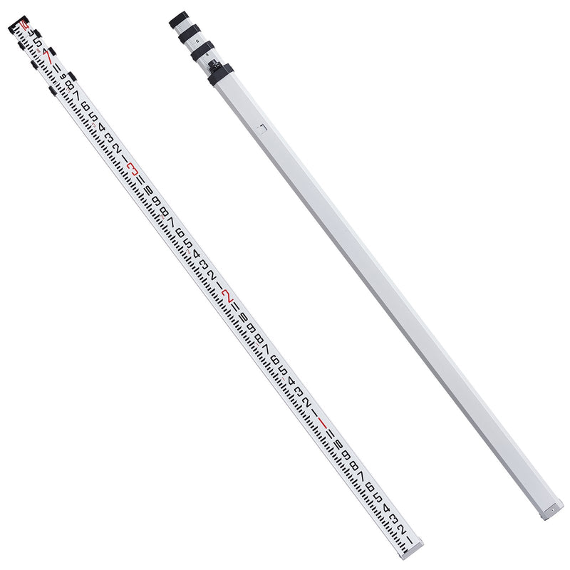 Aluminium 14ft Telescopic Measuring Rod 4 Section Survey Level Stick