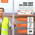 Aluminium 14ft Telescopic Measuring Rod 4 Section Survey Level Stick