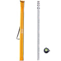 Aluminium 14ft Telescopic Measuring Rod 4 Section Survey Level Stick