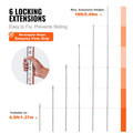 Aluminum Telescopic Measuring Rod 18ft 6 Section Double-Sided Scale