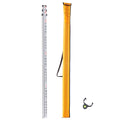 Aluminum Grade Rod, 9-Feet/8ths 3 Sections Telescopic Measuring Rod, Double-Sided Scale 1/8in Leveling Rod Stick,Aluminum Alloy Survey Rod with Bubble Level &Carrying Bag for Houses,Walls,Floors