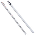 Aluminum Grade Rod, 9-Feet/8ths 3 Sections Telescopic Measuring Rod, Double-Sided Scale 1/8in Leveling Rod Stick,Aluminum Alloy Survey Rod with Bubble Level &Carrying Bag for Houses,Walls,Floors