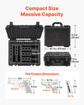Hard Pistol Case XPE Foam Waterproof 475x415x215mm TSA Compliant