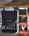 Hard Pistol Case XPE Foam Waterproof 475x415x215mm TSA Compliant