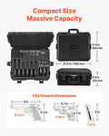 Hard Pistol Case XPE Foam Waterproof 556x455x225mm TSA