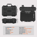 Hard Pistol Cases with Pre-cut PU Foam, Waterproof & Dustproof Hard Gun Case for 1 Pistol, 12.59×9.01×4.4 in Lockable Pistol Case, Black