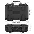 Hard Pistol Cases with Pre-cut PU Foam, Waterproof & Dustproof Hard Gun Case for 1 Pistol, 12.59×9.01×4.4 in Lockable Pistol Case, Black