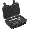 Hard Pistol Cases with Pre-cut PU Foam, Waterproof & Dustproof Hard Gun Case for 1 Pistol, 12.59×9.01×4.4 in Lockable Pistol Case, Black