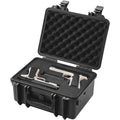 Hard Pistol Case 2 Gun Lockable Waterproof 14.1x11.5x7.6in Black