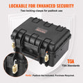 Hard Pistol Case 2 Gun Lockable Waterproof 14.1x11.5x7.6in Black