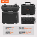 Hard Pistol Case 2 Gun Lockable Waterproof 14.1x11.5x7.6in Black