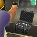 Hard Pistol Case 2 Gun Lockable Waterproof 14.1x11.5x7.6in Black
