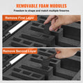 Hard Pistol Case 5 Gun Lockable Pre-cut Foam Lining Storage