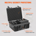 Hard Pistol Case 5 Gun Lockable Pre-cut Foam Lining Storage