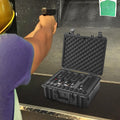 Hard Pistol Case 5 Gun Lockable Pre-cut Foam Lining Storage