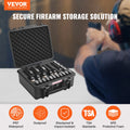 VEVOR Hard Pistol Case 6 Pistol Pre-cut Lining Lockable Storage