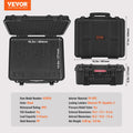 VEVOR Hard Pistol Case 6 Pistol Pre-cut Lining Lockable Storage