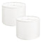 Drum Lamp Shade 2 Set 33cm Off-white Linen Table Floor Pendant
