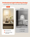 Drum Lamp Shade 2 Set 33cm Off-white Linen Table Floor Pendant