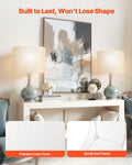 Drum Lamp Shade 2 Set 33cm Off-white Linen Table Floor Pendant