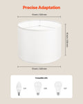 Drum Lamp Shade 2 Set 33cm Off-white Linen Table Floor Pendant
