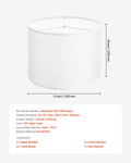 Drum Lamp Shade 2 Set 33cm Off-white Linen Table Floor Pendant