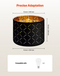 Drum Lamp Shade 2 Set 33cm Black Diamond Harp Table Floor Pendant