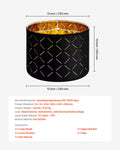 Drum Lamp Shade 2 Set 33cm Black Diamond Harp Table Floor Pendant