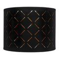 Drum Lamp Shade 2 Set 33cm Black Diamond Harp Table Floor Pendant