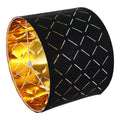 Drum Lamp Shade 2 Set 33cm Black Diamond Harp Table Floor Pendant