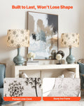 Drum Lampshade 2 Set 33cm Linen Light Dandelion Pattern Table Floor