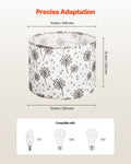 Drum Lampshade 2 Set 33cm Linen Light Dandelion Pattern Table Floor