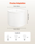 Drum Lampshade 33cm Off-white Linen Table Floor Pendant Light