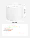 Drum Lampshade 33cm Off-white Linen Table Floor Pendant Light