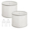 Lamp Shade 2 Set 29cm Spider Fitter Medium Linen Black Edge