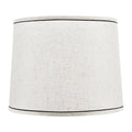 Lamp Shade 2 Set 29cm Spider Fitter Medium Linen Black Edge