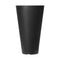 Tall Planter Set 2 59cm Round Tapered Black Plastic Pots Drainage