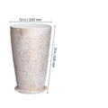 Tall Planter Set of 2 Round Tapered Plant Pots 53 cm for Outdoor Indoor